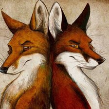 Схема вышивки «Лисы»