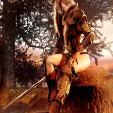 Схема вышивки «уставшая амазонка»