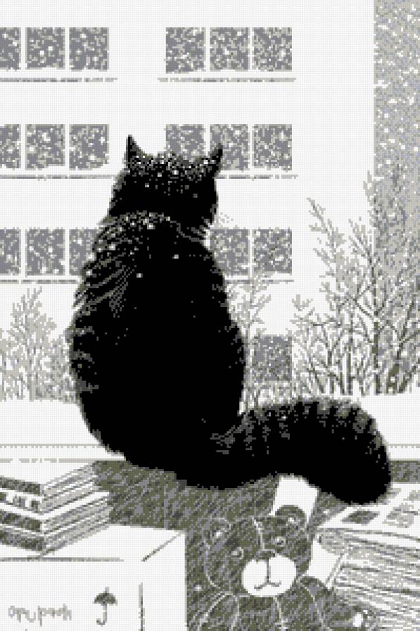 кот на окне - кошки - предпросмотр