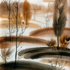 Схема вышивки «пейзаж»