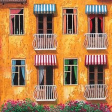 Схема вышивки «город два»