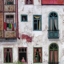 Схема вышивки «город три»