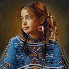 Схема вышивки «Индейская девочка»