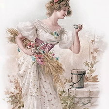 Схема вышивки «дама»