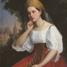 Схема вышивки «русская красавица»