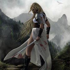 Схема вышивки «Воительница или Аличе (Книга Огня)»