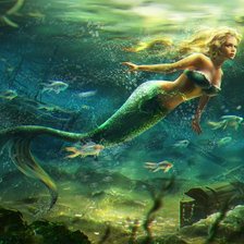 Схема вышивки «русалочка»