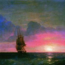 Схема вышивки «И.К. Айвазовский Одинокий парускник»