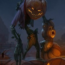 Схема вышивки «Тыквоголовый»