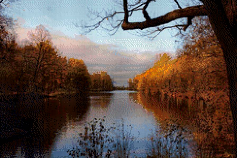 осень - река, природа, осень - предпросмотр