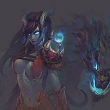 Схема вышивки «мистический зверь»