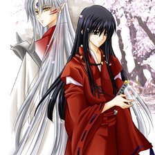 Схема вышивки «Сешимару и Инуяша»