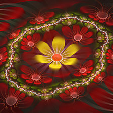 Схема вышивки «цветок-абстракция»