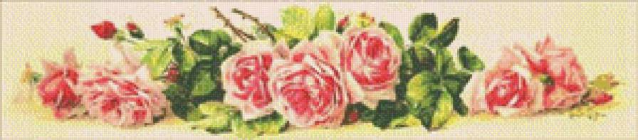 Рзовые розы панно - предпросмотр