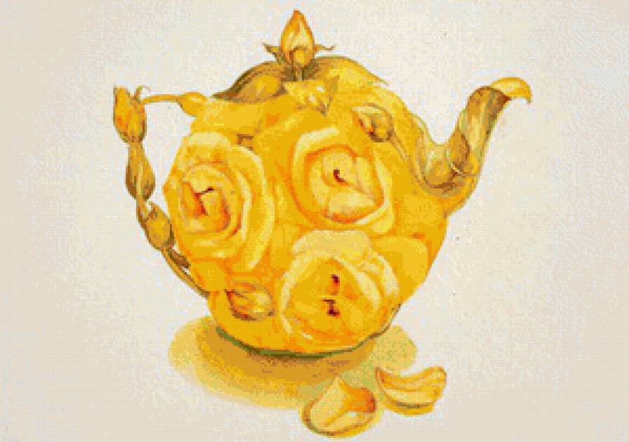 цветочный чайник - для кухни - предпросмотр