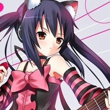 Схема вышивки «девочка аниме»