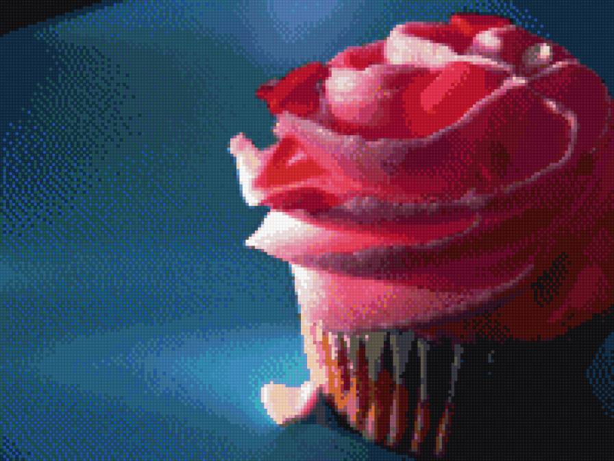 Кремовые волны - на кухню, пирожное, розовое - предпросмотр