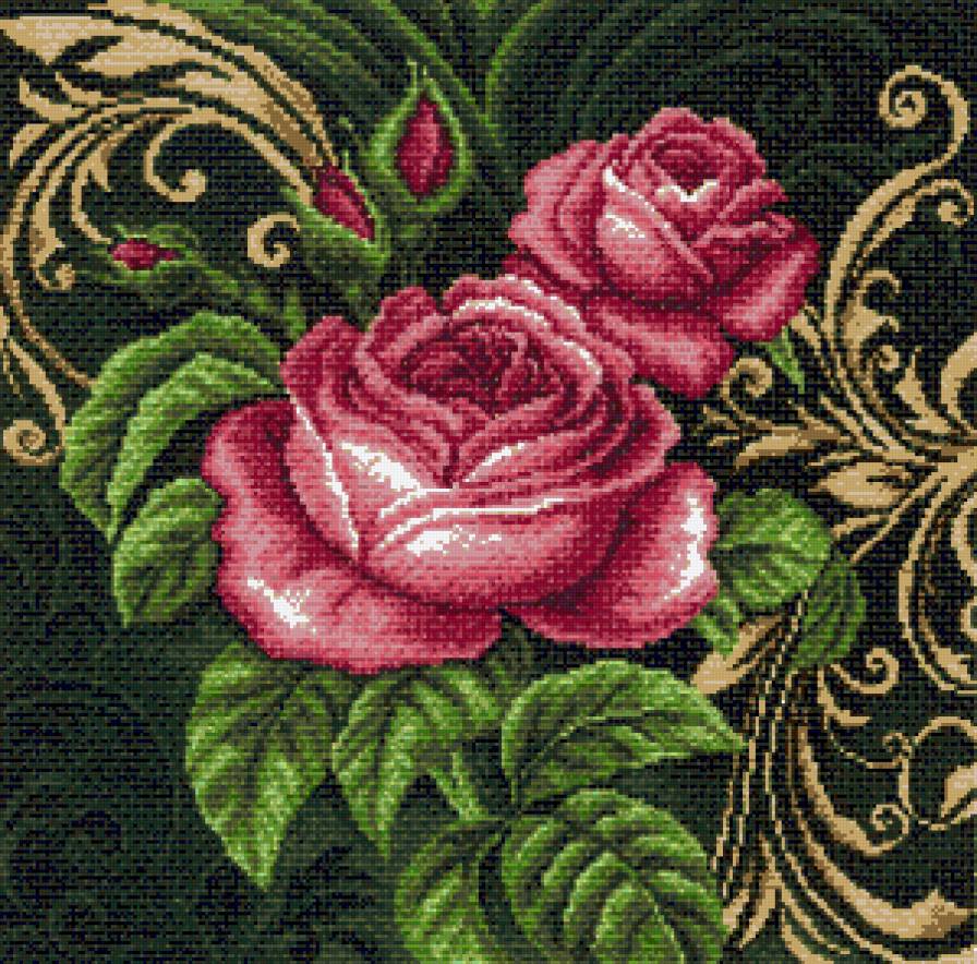 подушка - розы, подушки - предпросмотр