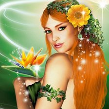 Схема вышивки «изумрудная волшебница»