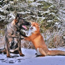 Схема вышивки «встреча друзей»