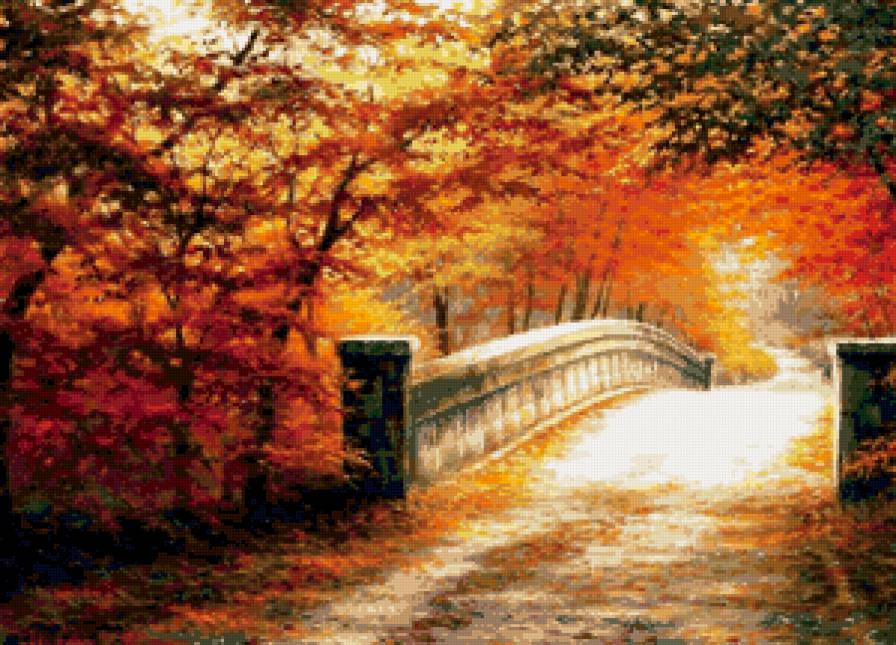 осень - пейзаж, осень, деревья, лес - предпросмотр