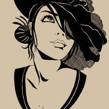 Схема вышивки «(монохром) Портрет»