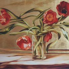 Схема вышивки «тюльпаны»