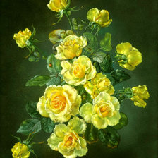 Схема вышивки «Желтые розы»