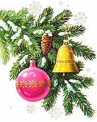 веточка ели и игрушки - оригинал