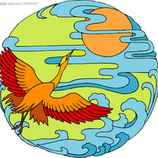 Схема вышивки «аист»