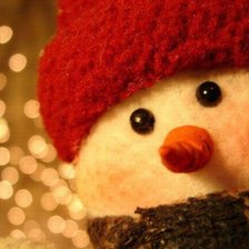 Схема вышивки «Снеговичок»