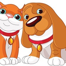 Схема вышивки «два рыжих друга»