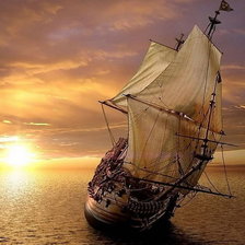 Схема вышивки «парусник»