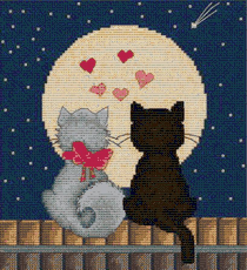 Gatitos Enamorados - gatos - предпросмотр