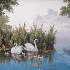 Схема вышивки «лебеди»