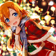 Хонока Косака Love Live! Живая любовь Ёлка Новый год Праздник