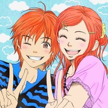 Схема вышивки «LOVELY COMPLEX Трогательный комплекс Коидзуми Риса Ацуси Отани»