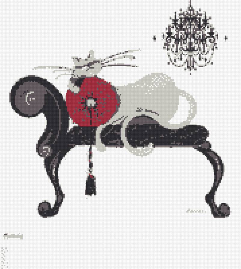 кошки мэрилин робертсон - диван, кошка, кошки, мэрилин робертсон, кот - предпросмотр