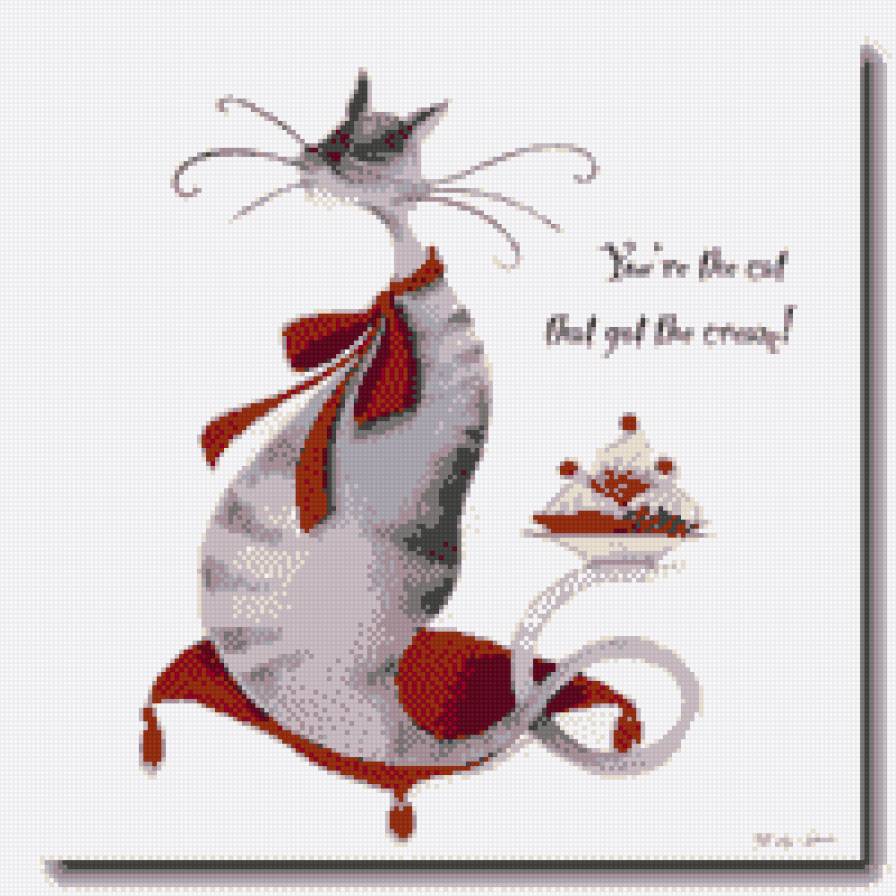 кошки мэрилин робертсон - кошки, сладости, кошка, кот, пироженое, мэрилин робертсон - предпросмотр