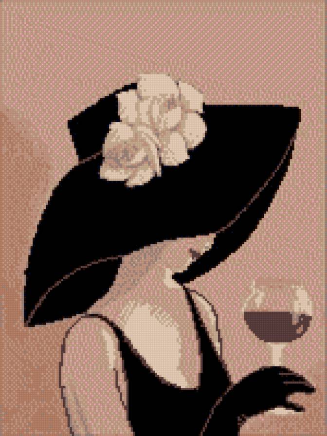 девушка в шляпе . - девушка - предпросмотр