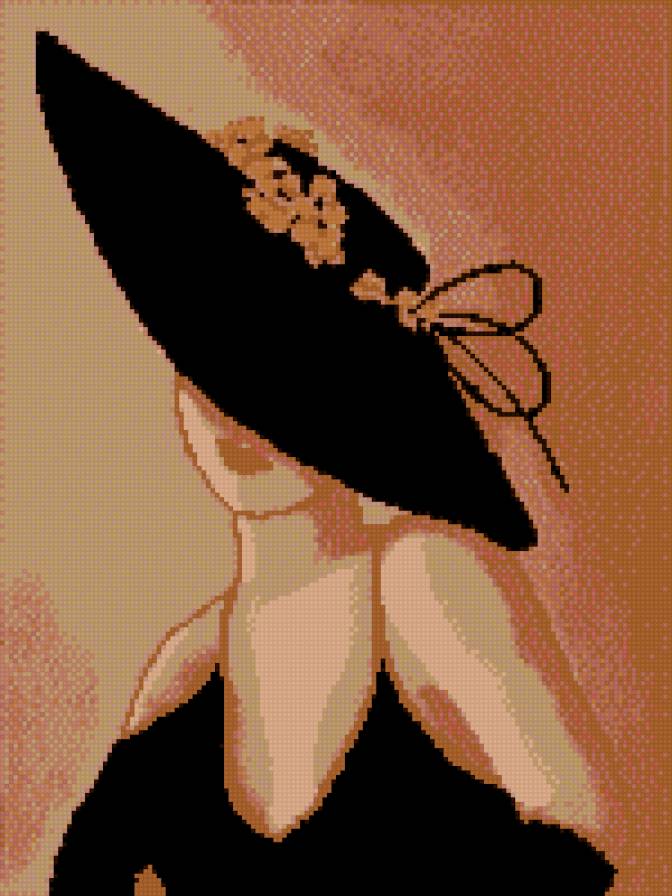 девушка в шляпе . - девушка - предпросмотр