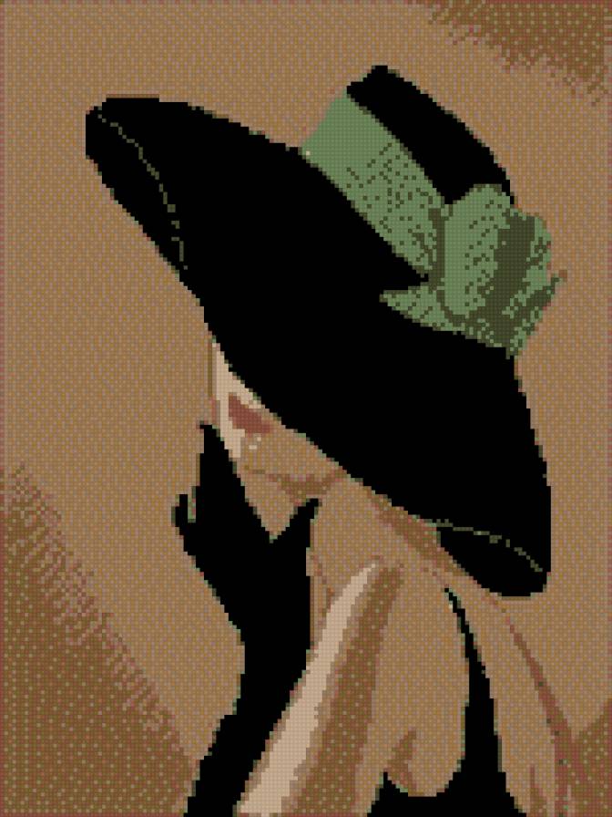 девушка в шляпе . - девушка - предпросмотр