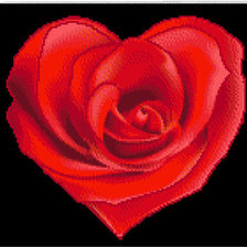 Схема вышивки «сердце»