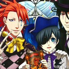 Схема вышивки «Kuroshitsuji Тёмный дворецкий Цирк Жонглёр Себастьян Сиэль»