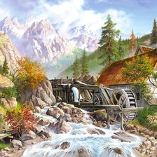 Схема вышивки «горная мельница»