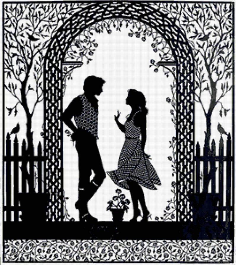 двое - пара, монохром, двое - предпросмотр