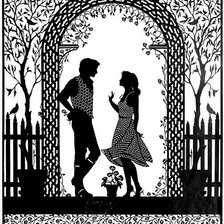 Схема вышивки «двое»