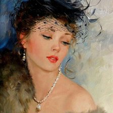 Схема вышивки «Прекрасная дама»