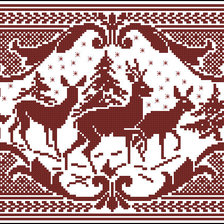 Схема вышивки «олени»