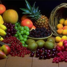 Схема вышивки «Ягоды и фрукты»